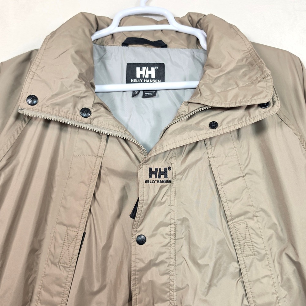 Vintage Helly Hansen Helly Tech Jacket Men's XL Tan Black Sailing Gorpcore - Picture 11 of 16